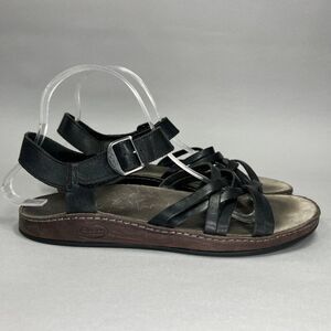 Chaco Women's Size 9 Fallon‎ Black Leather Sandals